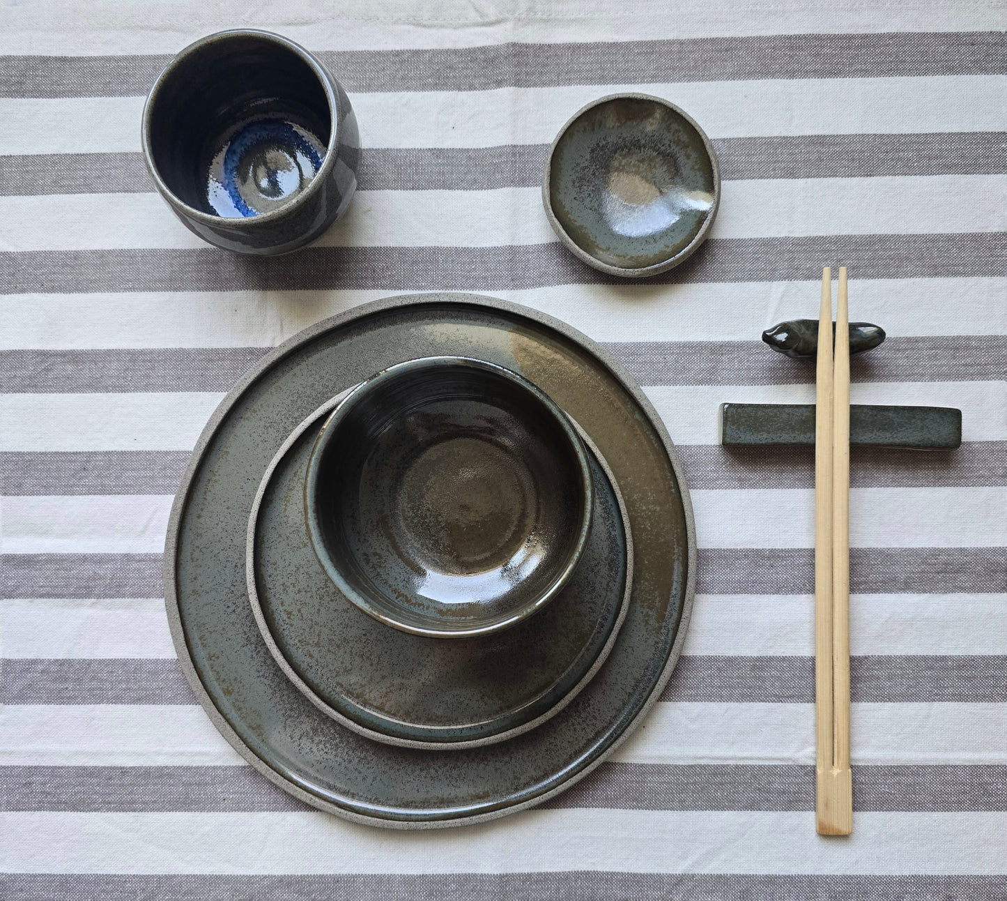 Ciotola MATCHA GN gres nero dimensioni 10x7h cm