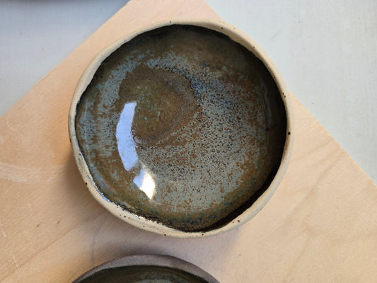 SCRIGNO Ciotolina in gres puntinato porta soia o porta gioiellini