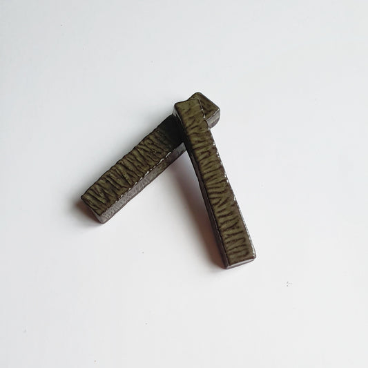 Poggia posate BETULLA in gres nero. Confezioni da 6 pezzi