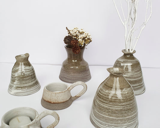 Vasetto in gres grigio Godet